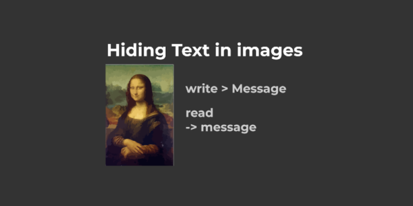 How to hide text in images with python.
