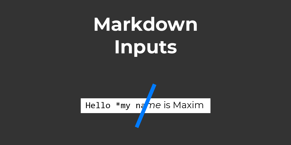 Markdown Inputs with HTML, CSS and JavaScript