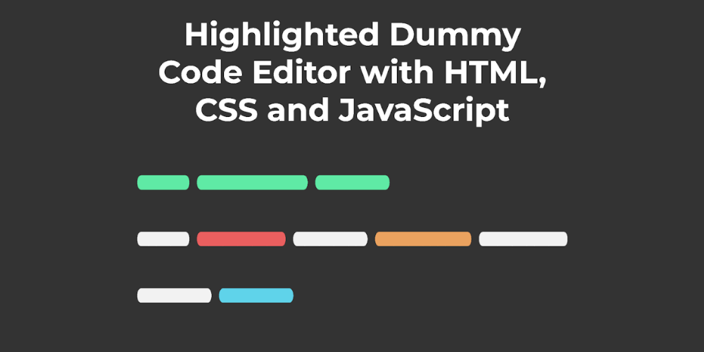 Highlighted Dummy Code Editor with HTML CSS JavaScript (vue.js)